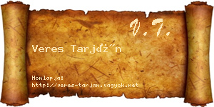 Veres Tarján névjegykártya